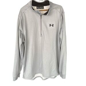 Under Armour Coldgear Men's 1/4 Zip Pullover Sweater Gray XXL Long‎ Sleeve